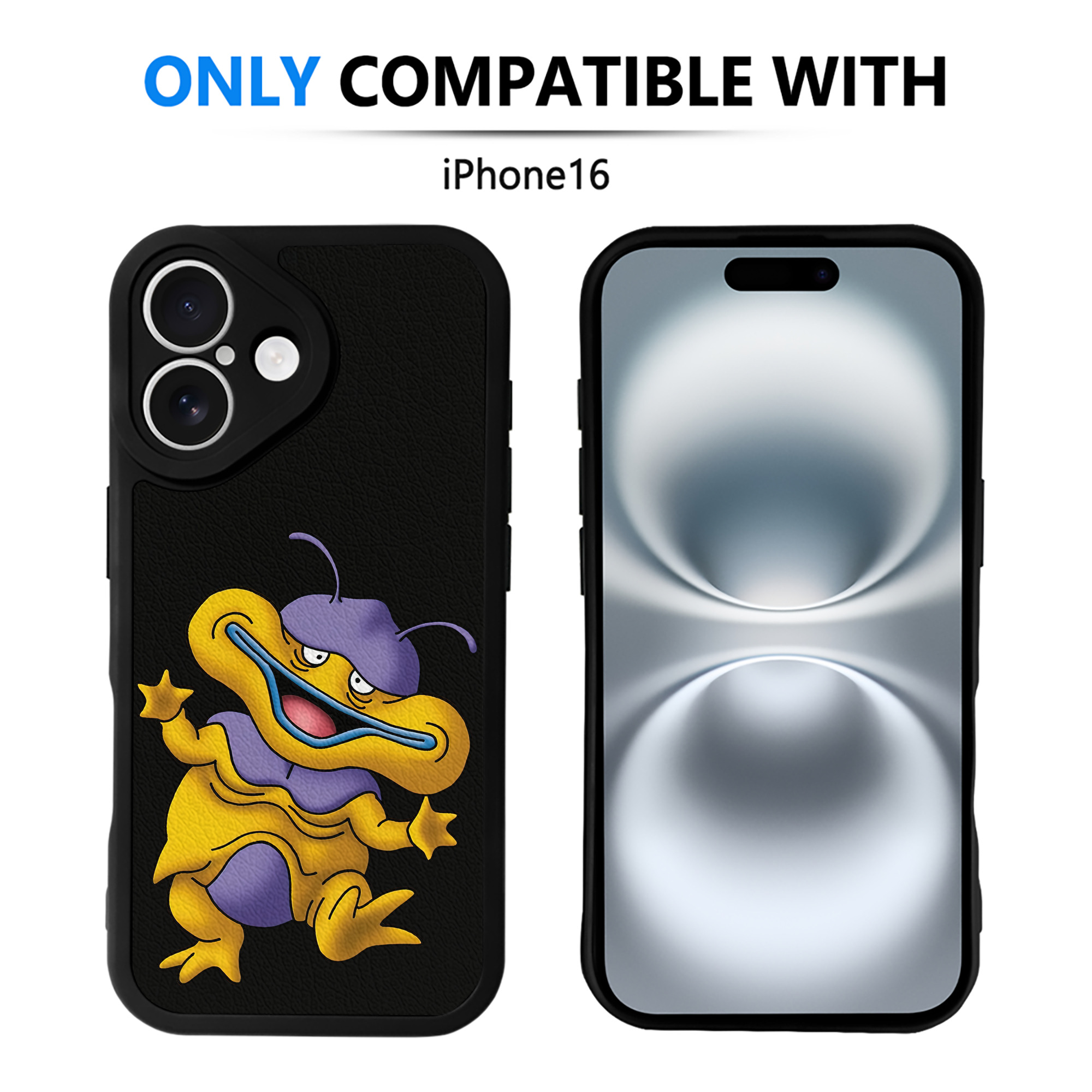 （画像用） ドラゴンクエスト Doragon Kuesuto Dragon Quest 【iPhone 16シリーズ対応】シリコンスマホケース（レザー調） 材質：シリコン